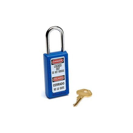 Master Lock Master Lock Safety 411 Series Zenex Thermoplastic Padlock, Blue, 411BLU 411BLU